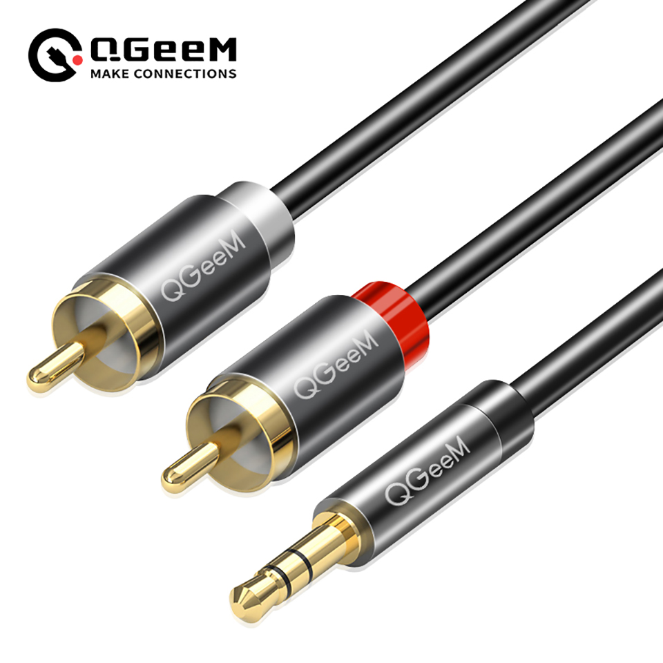 Home Cinema Choice - QGeeM RCA كابل 2RCA إلى 3.5
