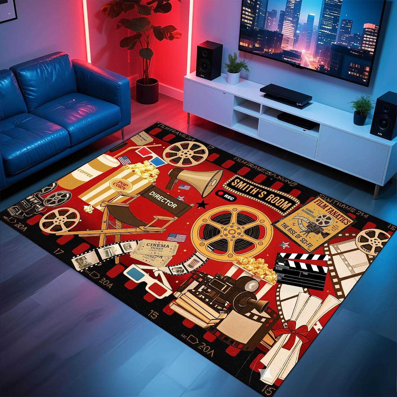 Home Cinema Flooring - سجادة مخصصة بتصميم السينما، بساط ناعم