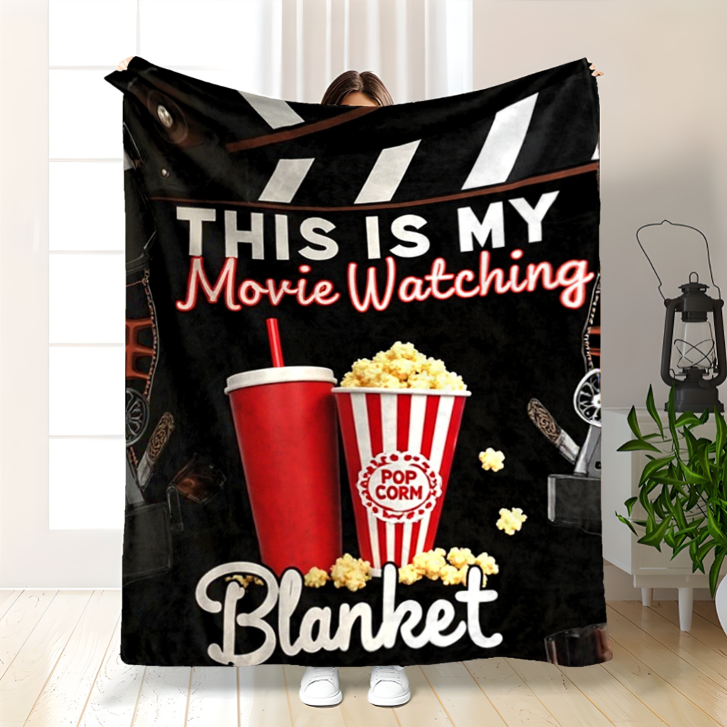 Home Cinema Tickets - بطانية مريحة من الفلانيل الناعم بتصميم