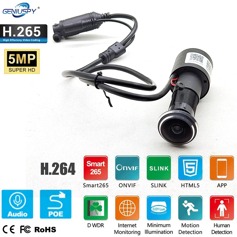 Home Cinema Blu Ray Sony - Geniuspy HD 5MP عين السمكة ثقب