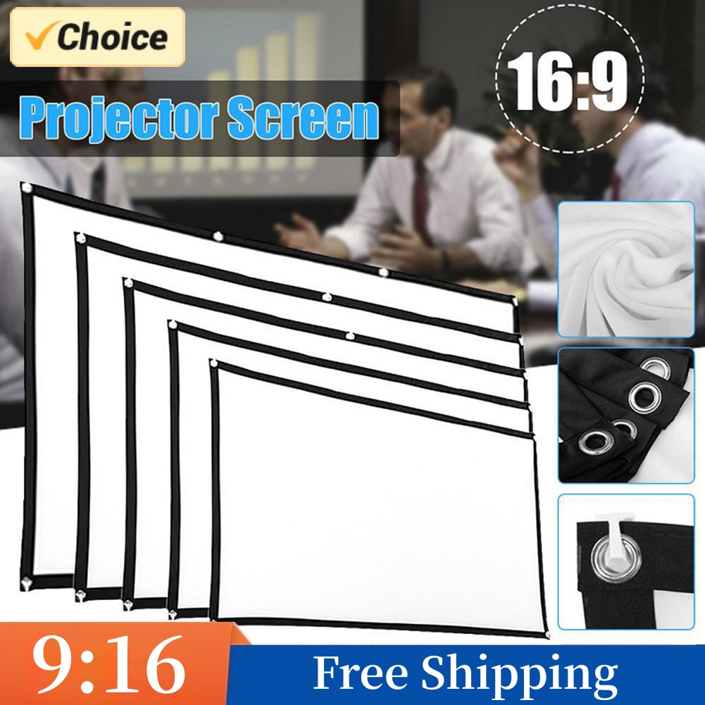Projector Screen 100 Inch - شاشة عرض محمولة للمنزل والمكتب ،
