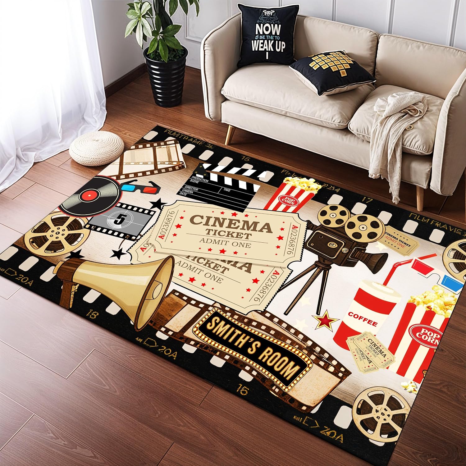 Home Cinema Flooring - سجادة سينما مخصصة بالاسم، بساط ناعم