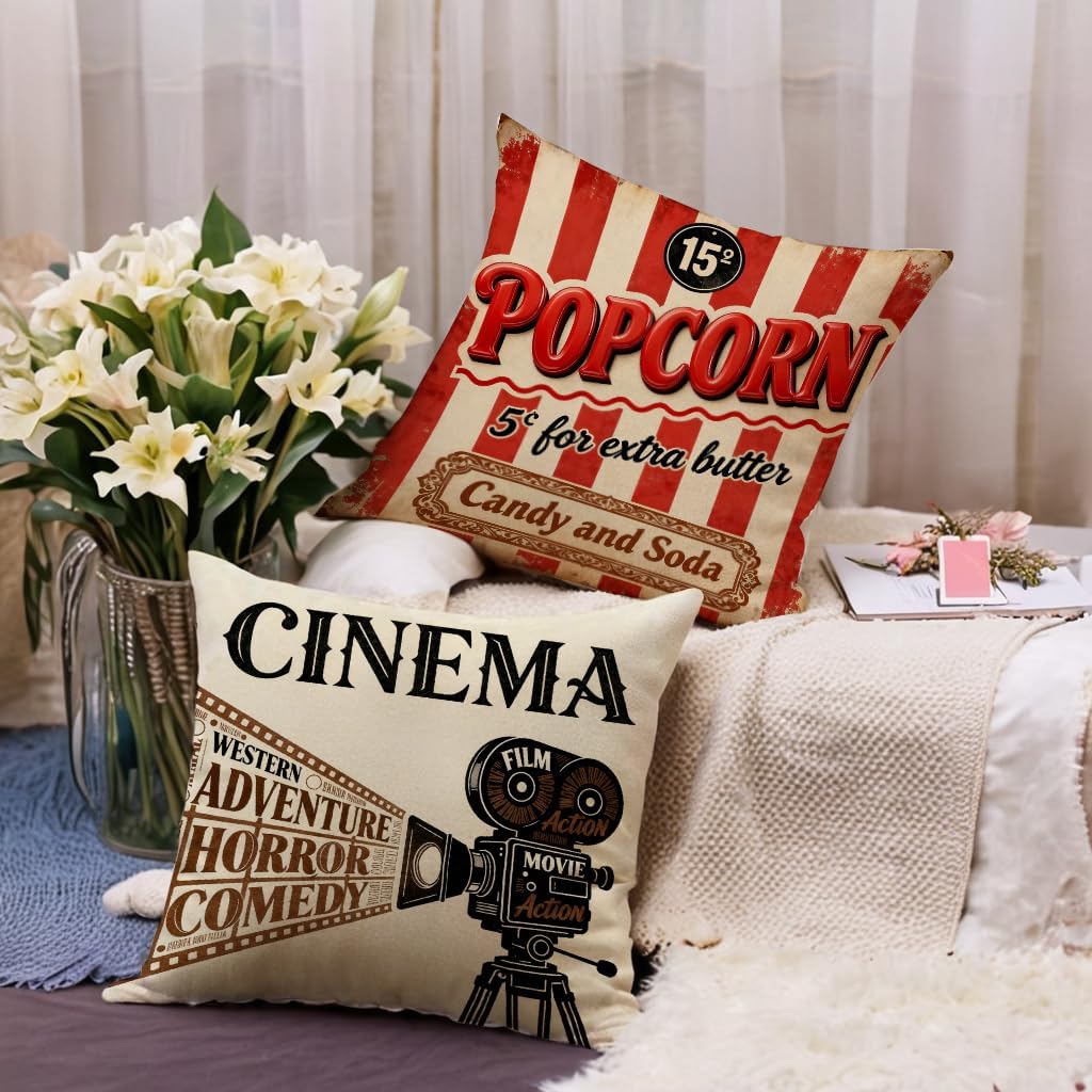4 قطع من أغطية الوسائد بتصميم  - مراجعة Home Cinema Tickets وسعره