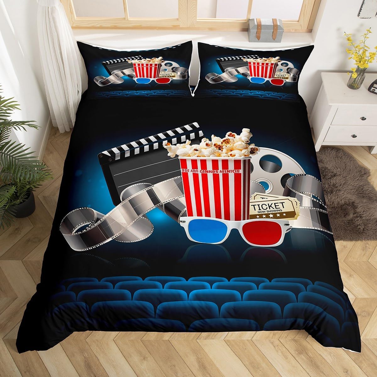 غطاء لحاف سينمائي عتيق بتصميم  - مراجعة Home Cinema Tickets وسعره