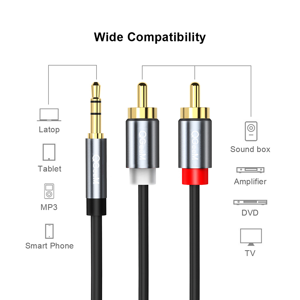 QGeeM RCA كابل 2RCA إلى 3.5 ال - مراجعة Home Cinema Choice وسعره