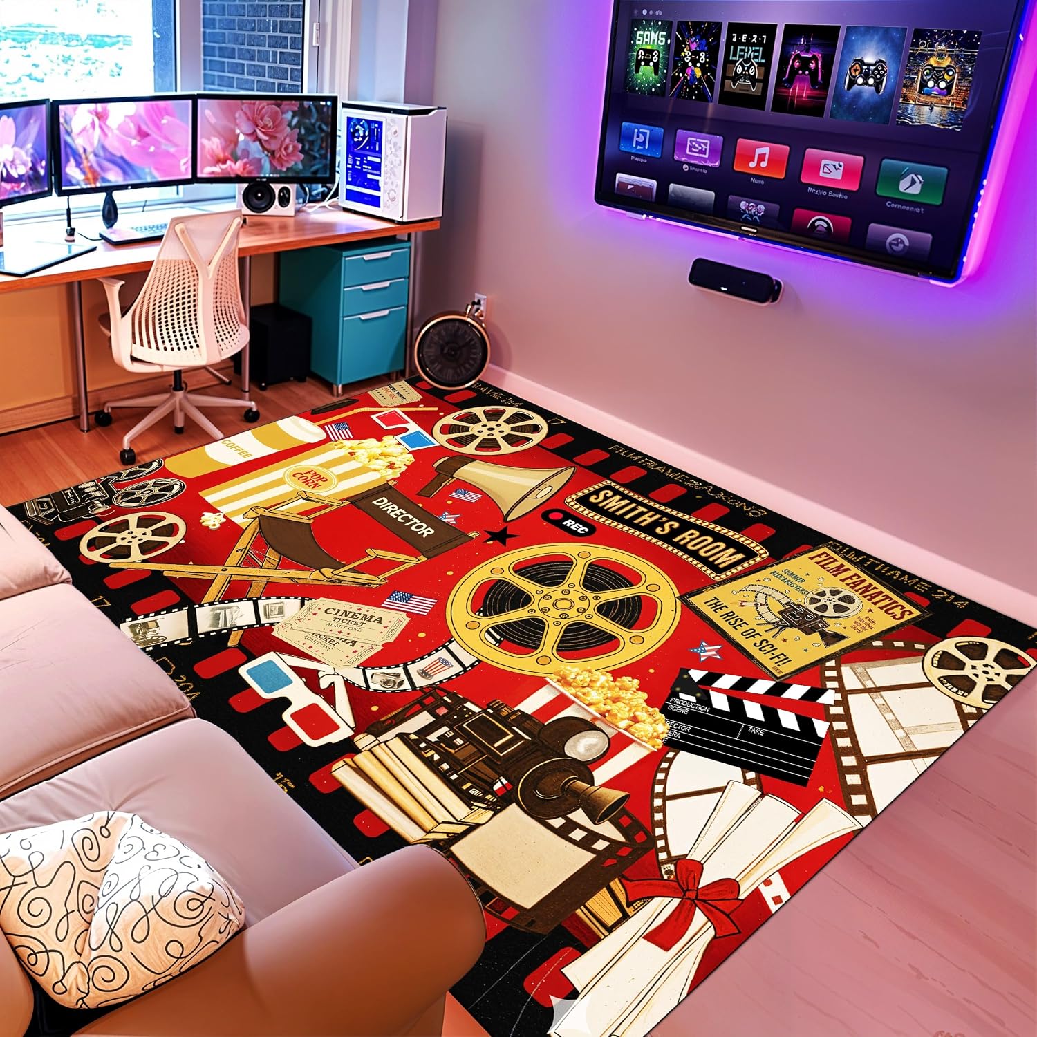 سجادة مخصصة بتصميم السينما، بس - مراجعة Home Cinema Flooring وسعره