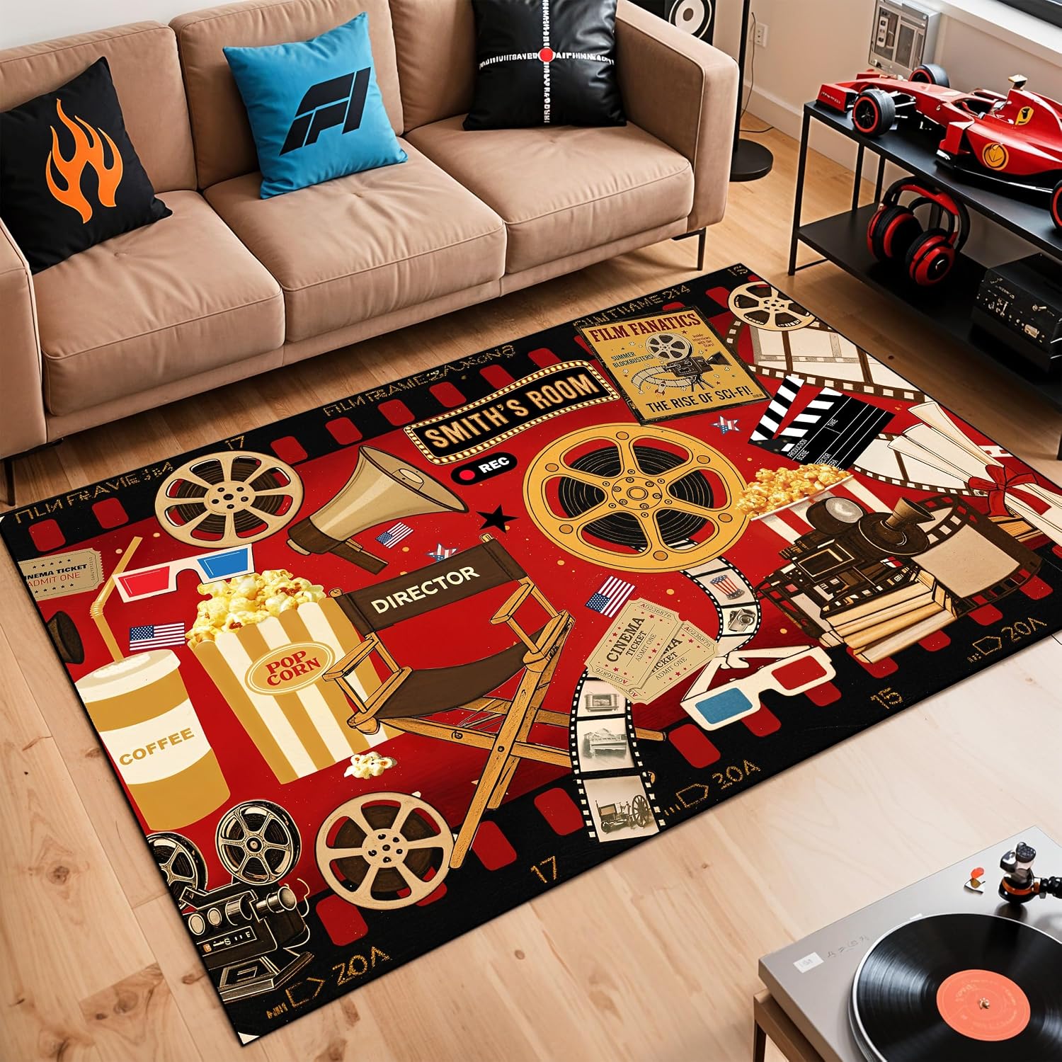 سجادة مخصصة بتصميم السينما، بس - مراجعة Home Cinema Flooring وسعره