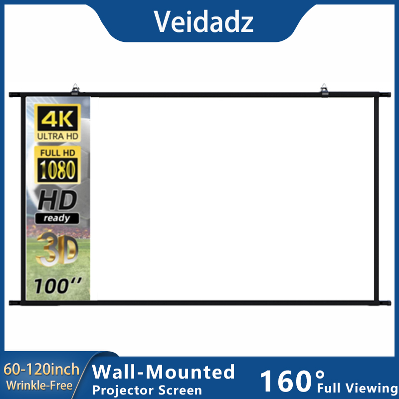 شاشة عرض VEIDADZ مثبتة على الح - مراجعة Projector Screen 100 Inch وسعره