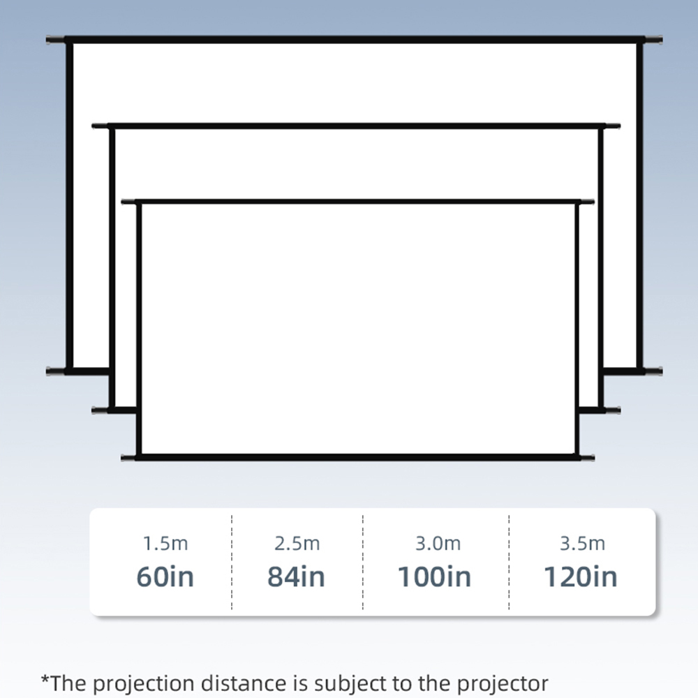 شاشة عرض VEIDADZ مثبتة على الح - مراجعة Projector Screen 100 Inch وسعره