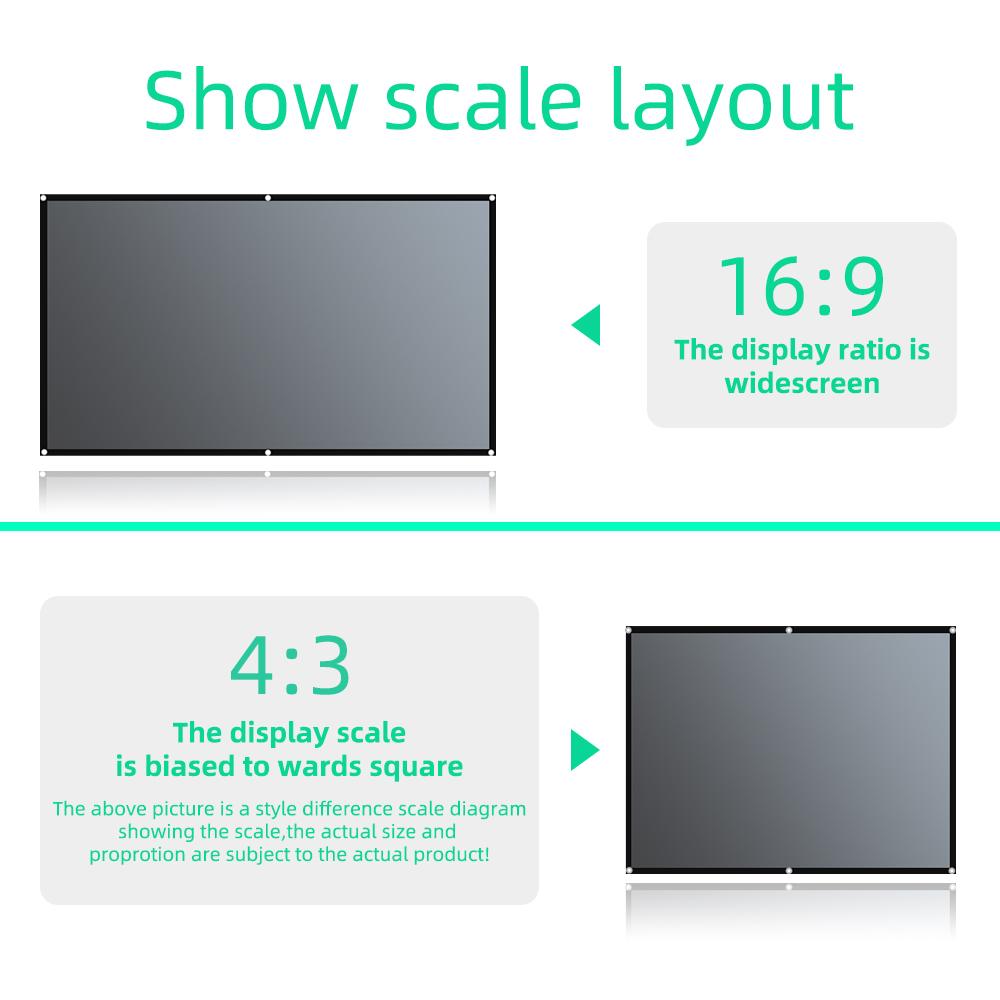 سالانج شاشة عرض 16:9 معدنية مض - مراجعة Projector Screen 100 Inch وسعره