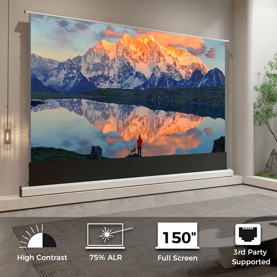 شاشة عرض أرضية 100 بوصة 120 بو - مراجعة Projector Screen 100 Inch وسعره