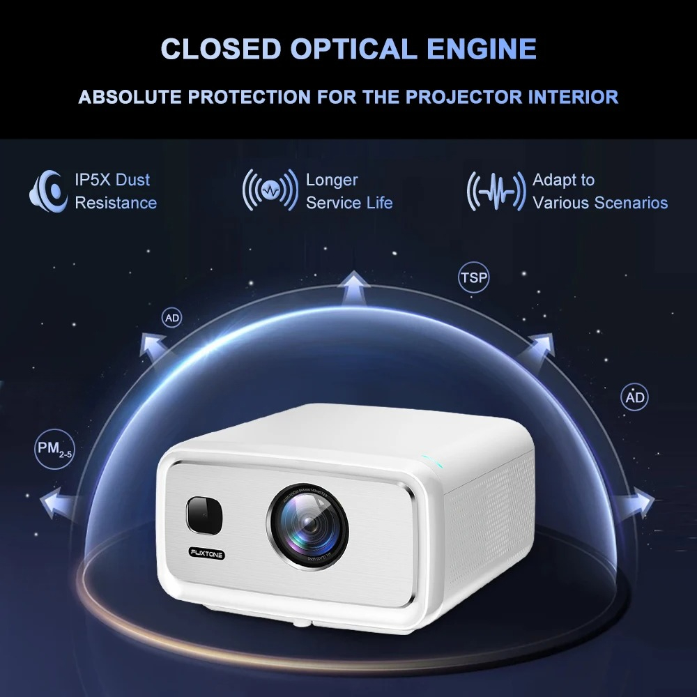جهاز عرض FlixTone D10S بدقة 40 - مراجعة Home Cinema Movies وسعره