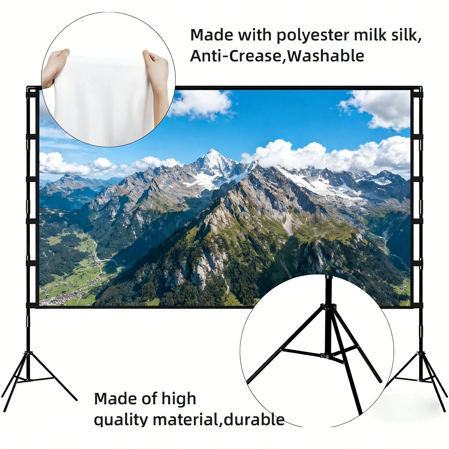 شاشة عرض XBJ مقاس 100 بوصة بدق - مراجعة Projector Screen 100 Inch وسعره