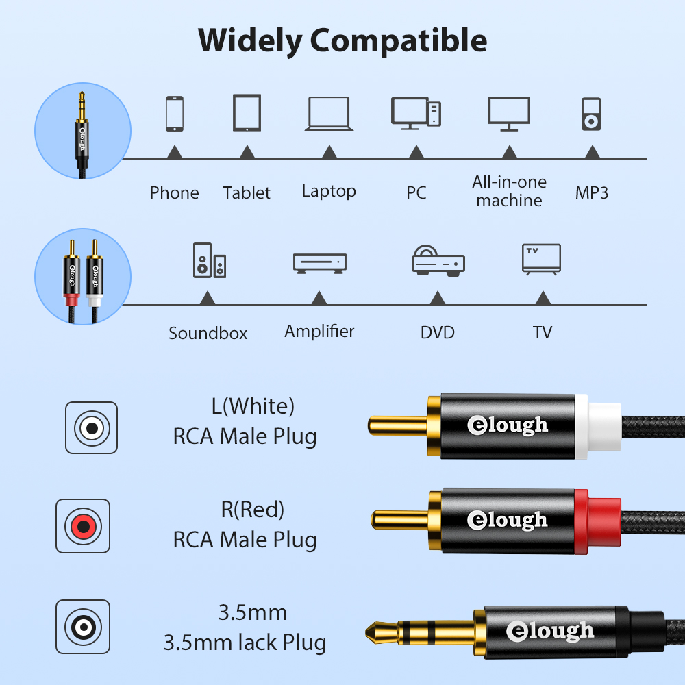 Elough كابل RCA AUX RCA كابل م - مراجعة Home Cinema Choice وسعره