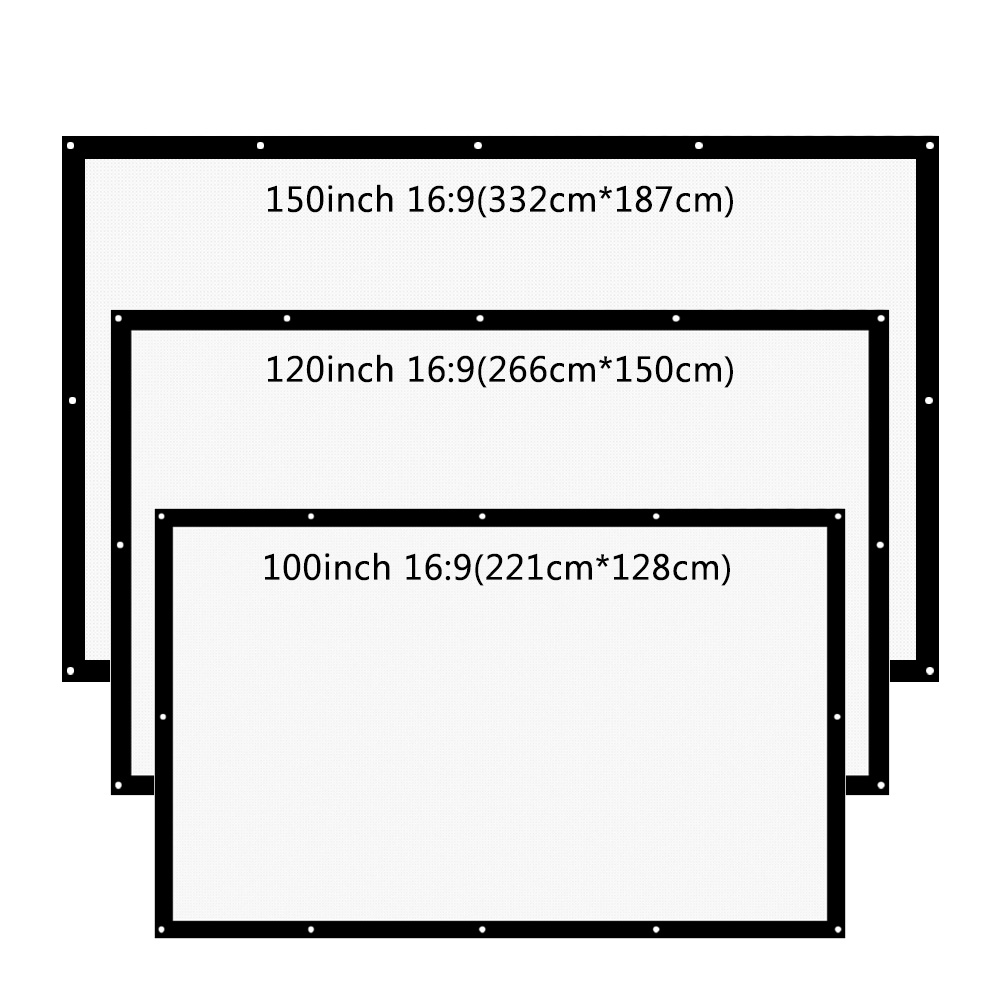 ThundeaL 16:9 100 120 150 بوصة - مراجعة Projector Screen 100 Inch وسعره