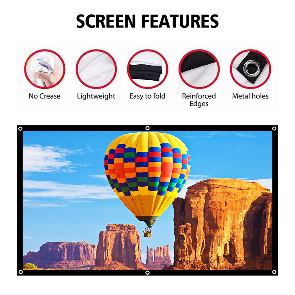 ThundeaL 16:9 100 120 150 بوصة - مراجعة Projector Screen 100 Inch وسعره