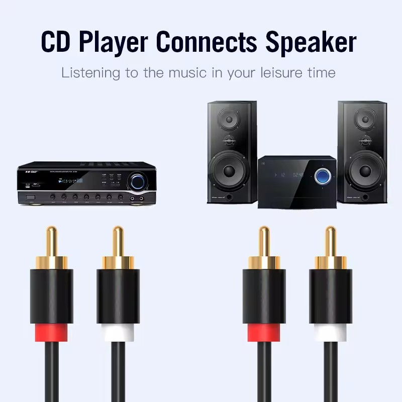 HIFI ستيريو كابل RCA 2RCA إلى  - مراجعة Home Cinema Hall وسعره