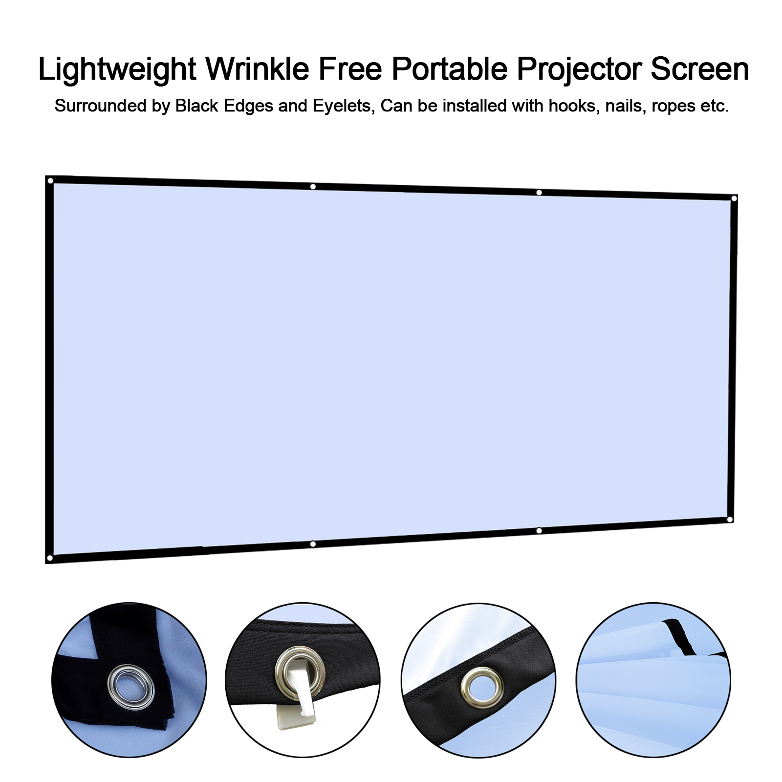 شاشة عرض محمولة خالية من التجا - مراجعة Projector Screen 100 Inch وسعره