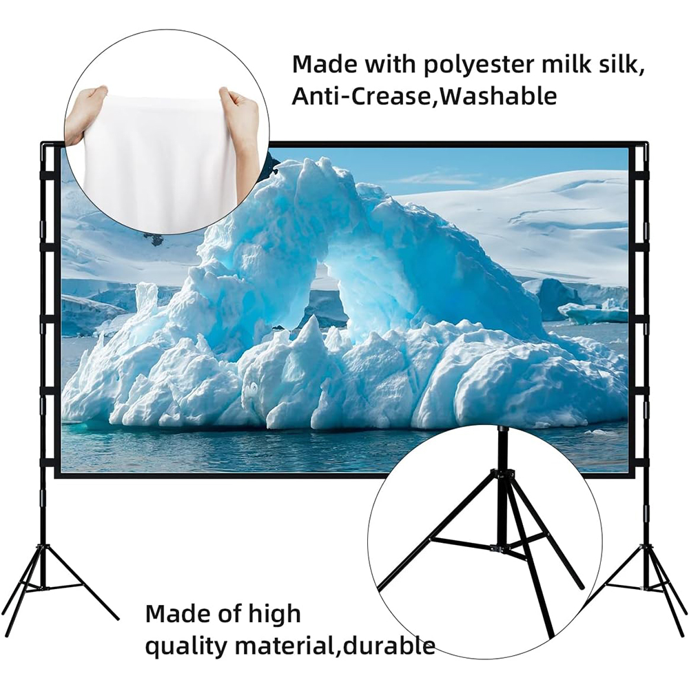 شاشة عرض VEIDADZ مع حامل ناعم  - مراجعة Projector Screen 100 Inch وسعره