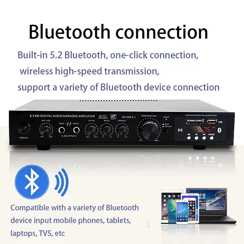 AV-369BT بلوتوث 5.1 مكبر صوت A - مراجعة Home Cinema Speaker System وسعره
